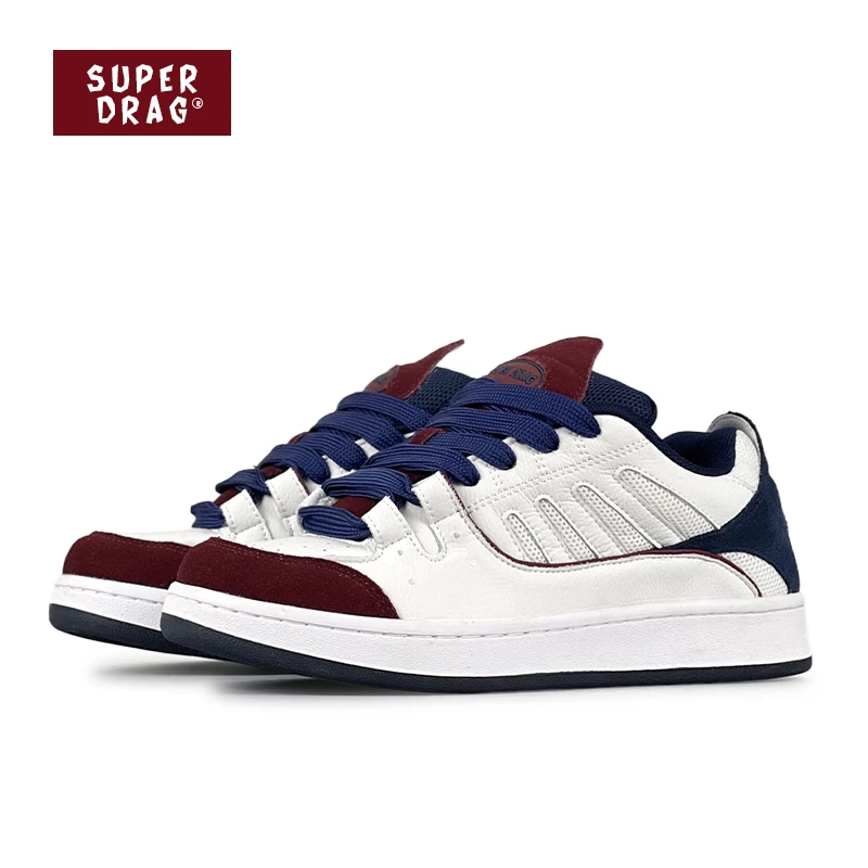 超拽SUPERDRAG 原创雷神撞色复古低帮板鞋男女小众情侣休闲面包鞋