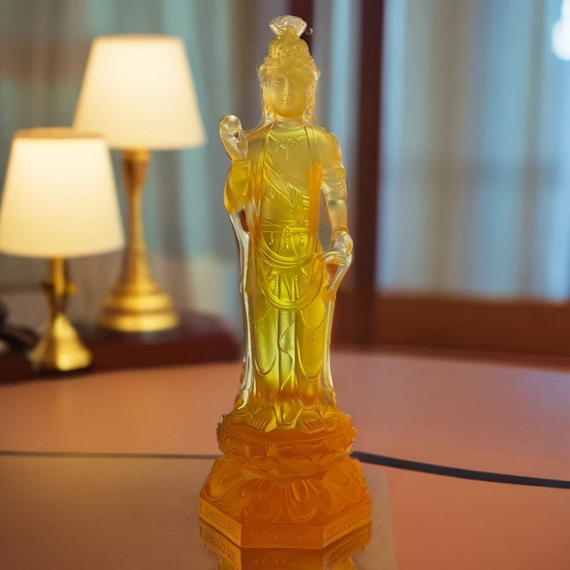 日光菩萨摆件东方琉璃国土药师左右胁侍家居客厅玄关办公室摆件
