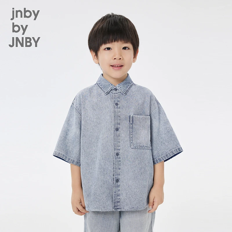 [新款]江南布衣儿童秋款装中袖衬衣宽松男童1N7212370-JM