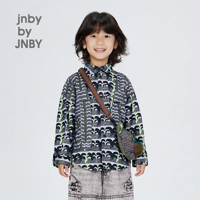 新款jnbybyJNBY江南布衣童装棉质宽松衬衣24秋男女童1O8211790