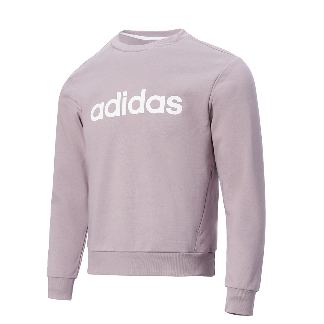 阿迪达斯男士经典圆领卫衣针织印花休闲上衣运动休闲百搭潮流新款