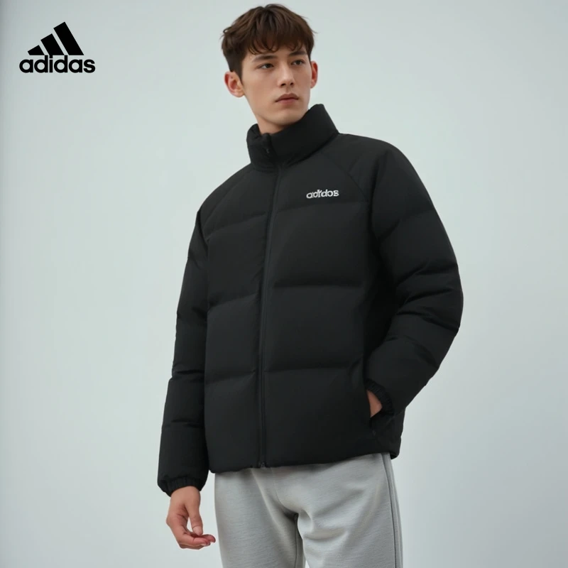 adidas/阿迪达斯运动羽绒服男士新款防风保暖立领羽绒外套JL9586