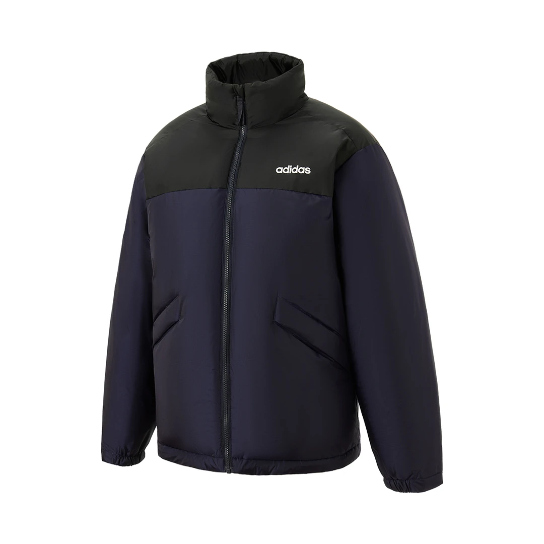 阿迪达斯男款立领外套加绒加厚保暖夹克户外运动防风上衣