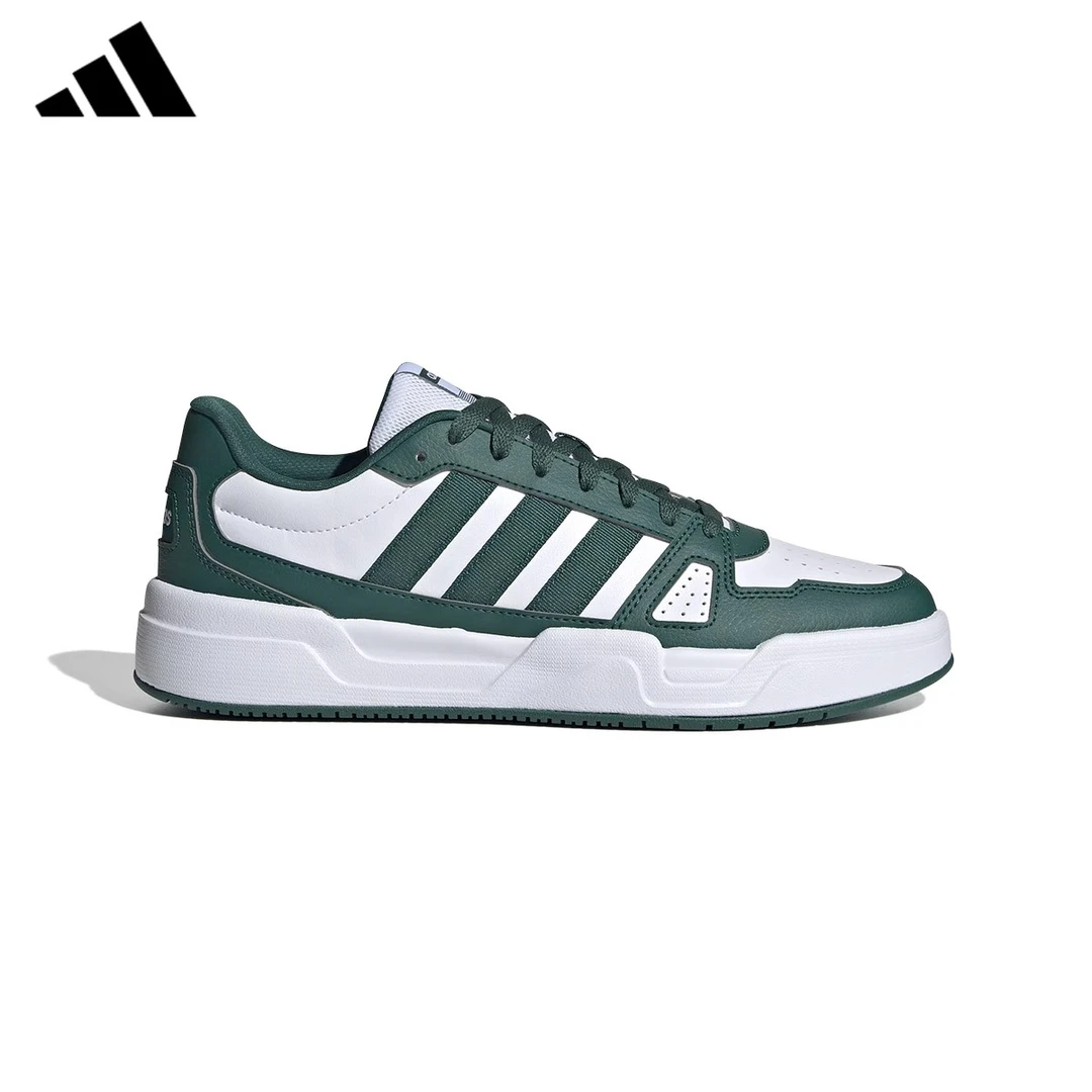 阿迪达斯男士休闲鞋透气轻便减震皮面时尚男款百搭2025秋冬新款