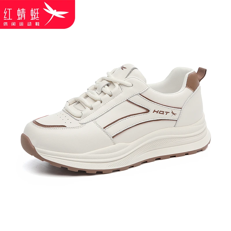 红蜻蜓女鞋秋冬季新款鞋子厚底增高休闲老爹运动鞋女加绒冬天棉鞋