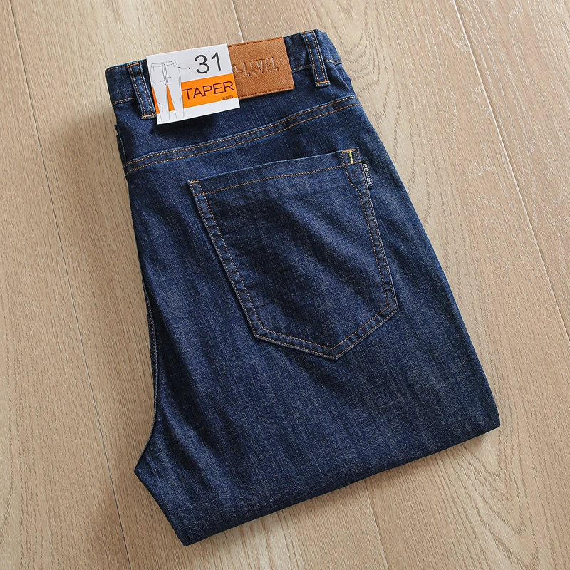 舒适弹力一线撤柜男款深色男士牛仔裤夏季薄款纯色男款锥形九分裤
