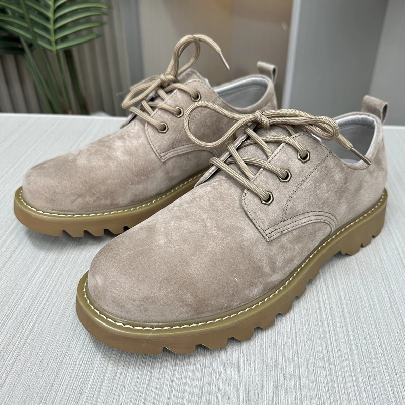 撤柜单英伦风工装鞋男款春秋款休闲系带防滑耐磨不臭脚猪八革男鞋