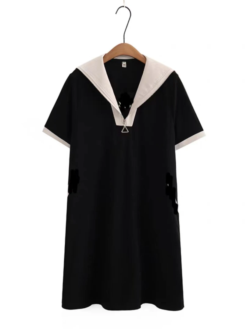 006藏蓝色连衣裙