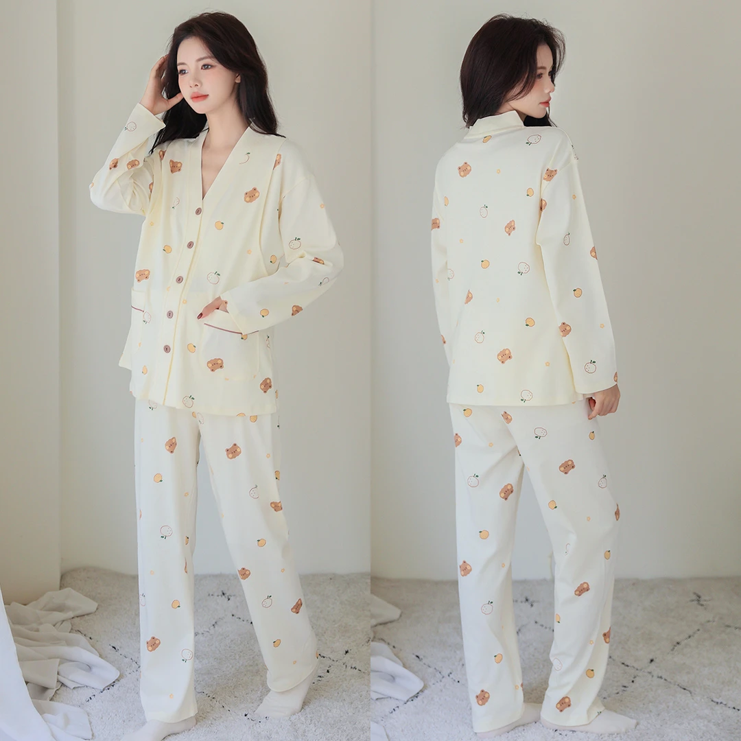 十月名裳孕妇月子服睡衣女春秋款孕期纯棉套装产后喂奶哺乳家居服