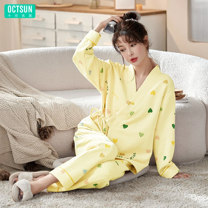 【专属】孕妇月子服秋冬季空气棉产后孕妇睡衣春秋产妇坐月子哺乳