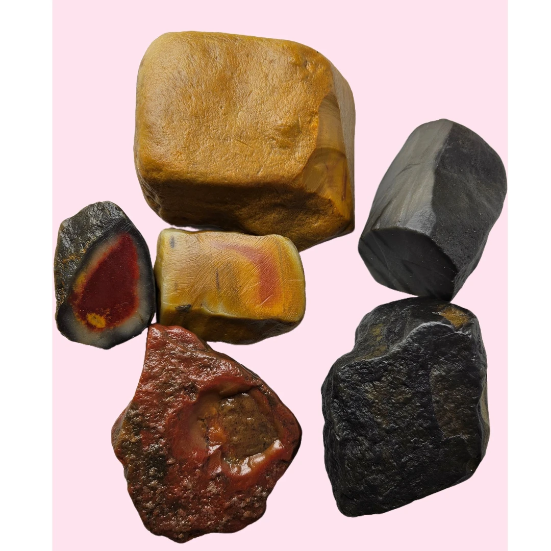 【2原石】海南昌江黄蜡石 乌鸦皮 沙漠漆 沙河石 料石 观赏石