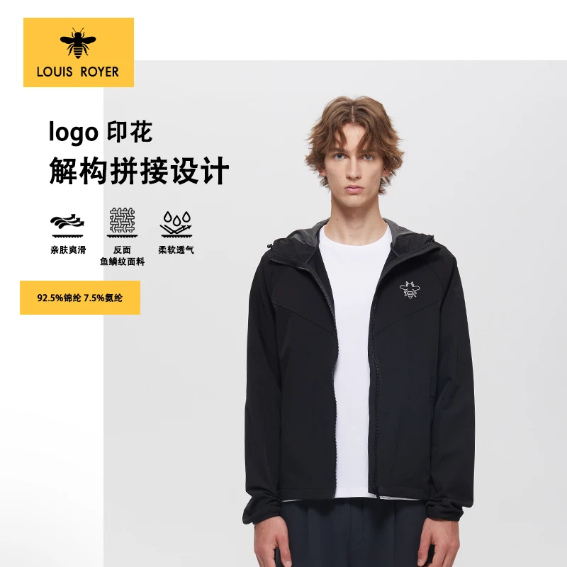 【反面鱼鳞纹】LOUIS ROYER小蜜蜂夹克秋季男女商场同款外套