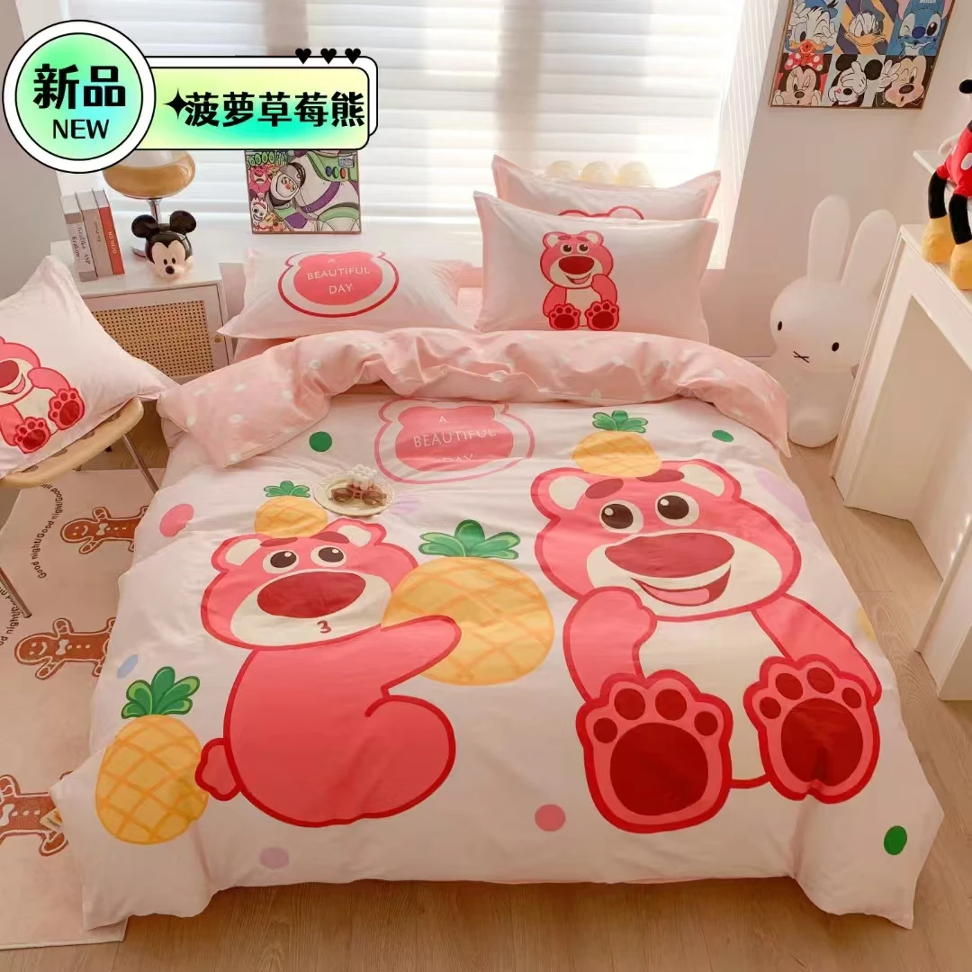 【库存清货 断色断码】全棉大版印花三件套 纯棉四件套儿童款床笠款