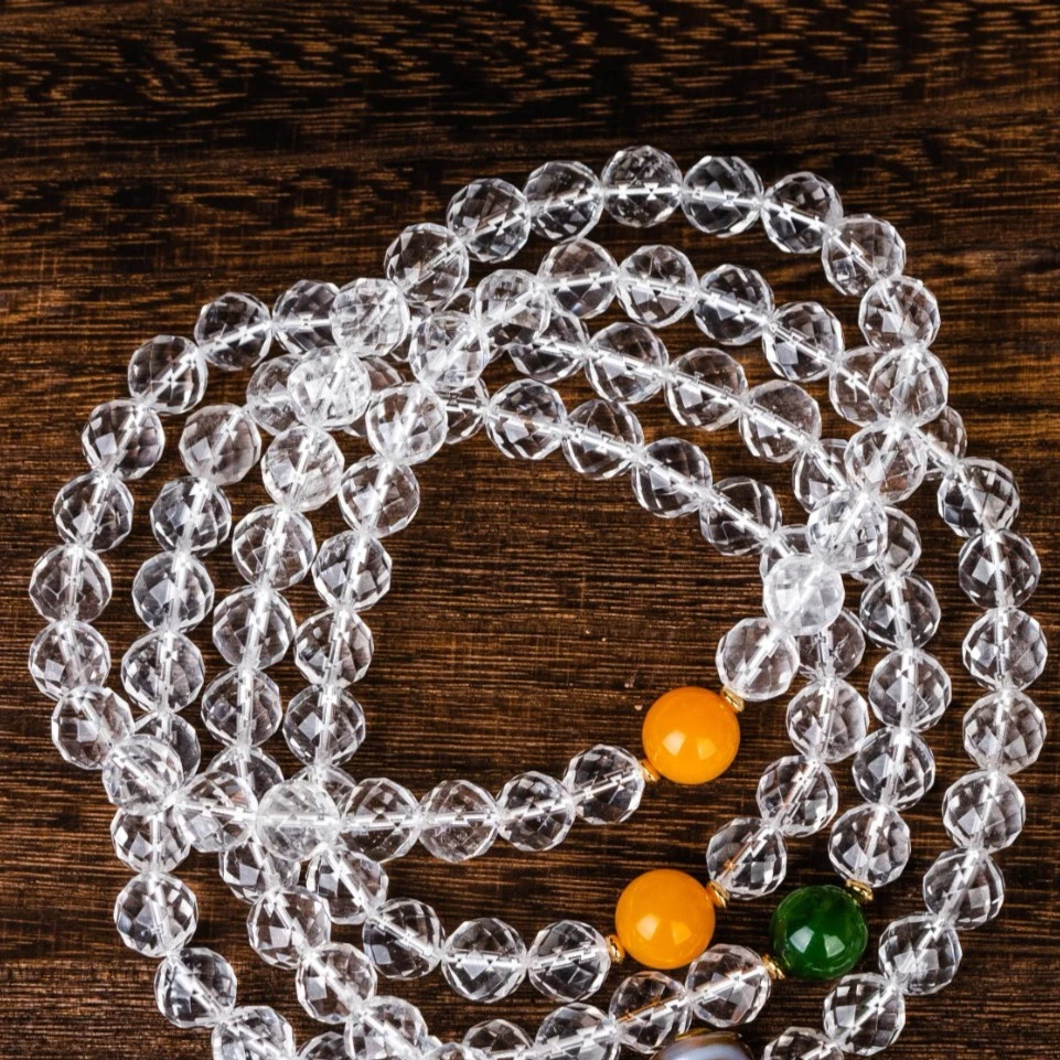 【城丽珠宝】白水晶圆珠多圈DIY项链/条(多样性发货)ZJI-519