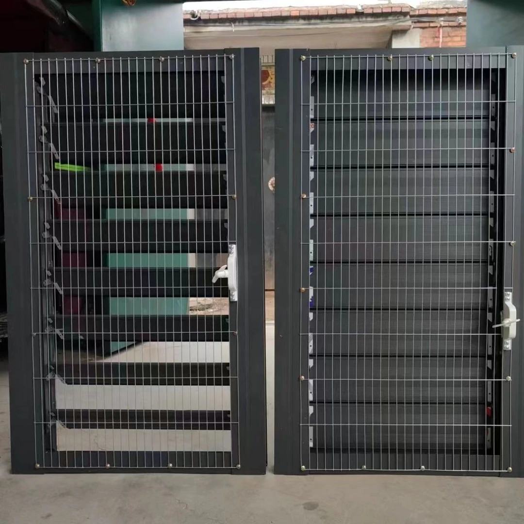 铝合金鸽舍通风口鸽棚百叶窗手动通风窗带加密防护网