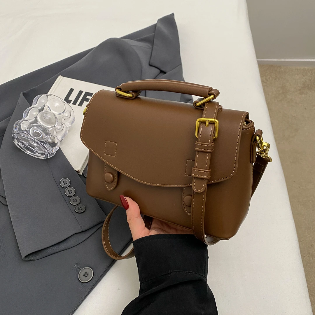 女包时尚洋气邮差包休闲小众简约单肩包斜挎气质秋冬网红百搭ins