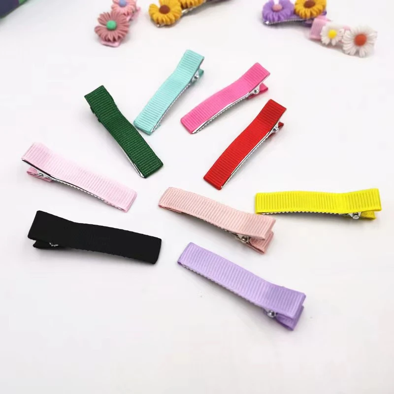 3.5-5厘米全包发夹diy彩色双叉鸭嘴夹儿童头饰长度发夹配饰