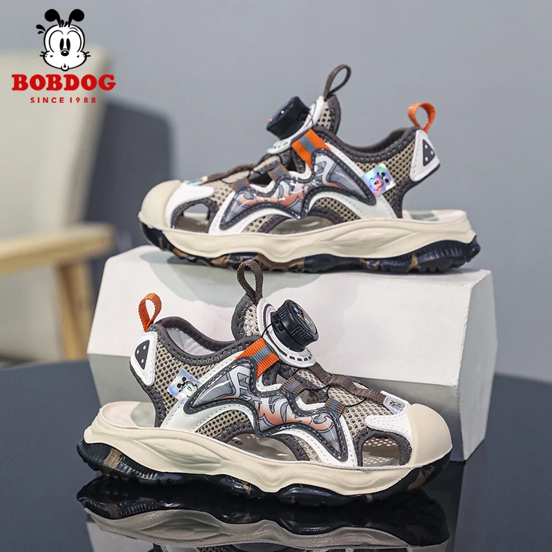 Bobdog/巴布豆【运动凉鞋】春夏童鞋休闲男童夏季男孩童鞋网面凉鞋