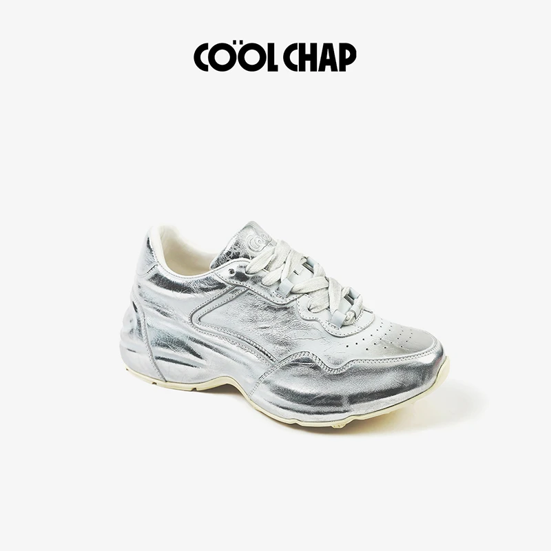 Coolchap波光系列厚底老爹鞋秋款女厚底复古休闲运动鞋