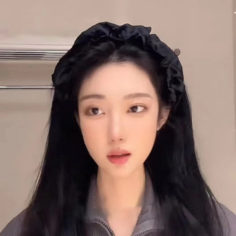 高颅顶褶皱发箍美宝莲网红同款增高颅顶头箍脸大微胖显瘦1232百搭