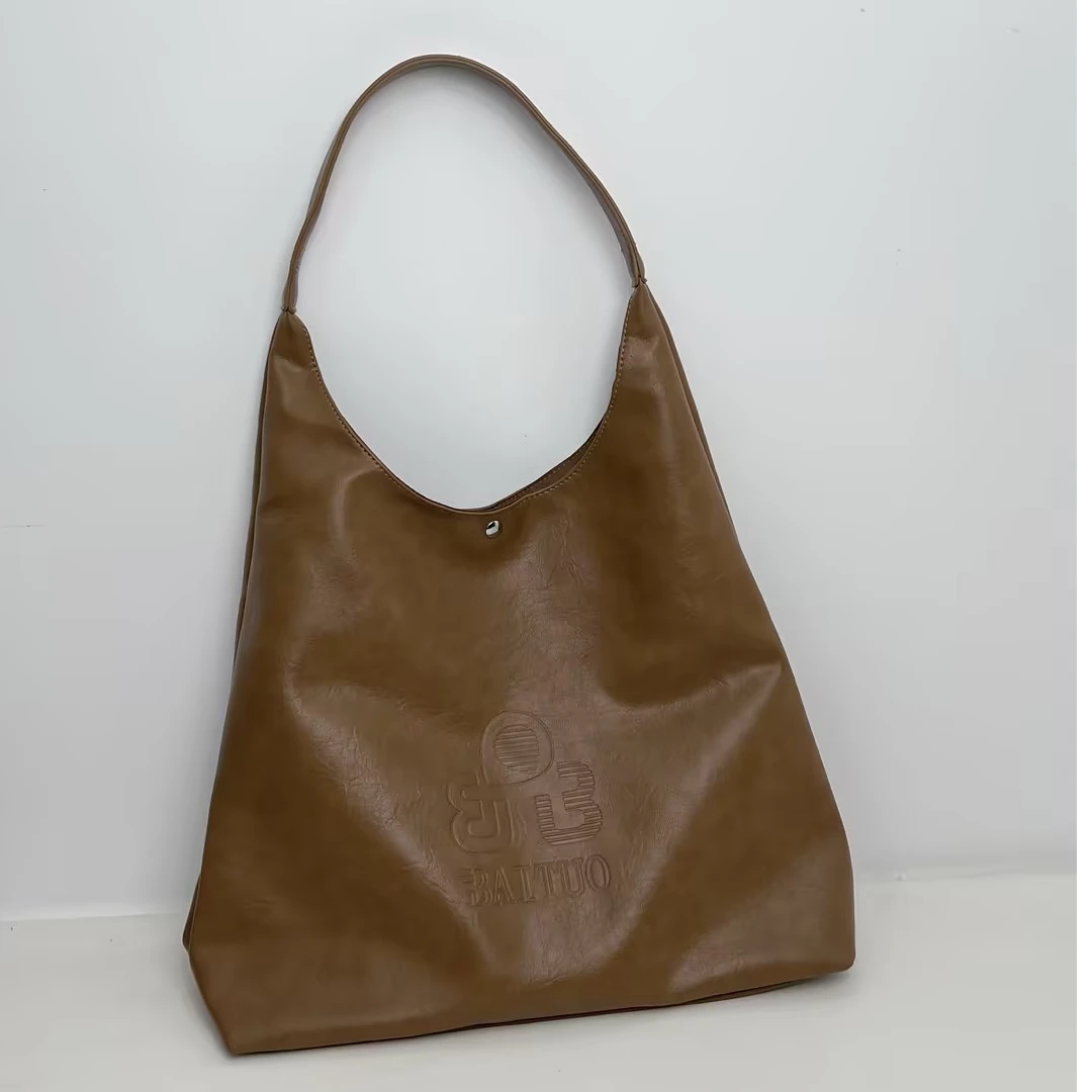 包包通勤托特包女大容量2024新款高级质感小众设计单肩简约水桶包