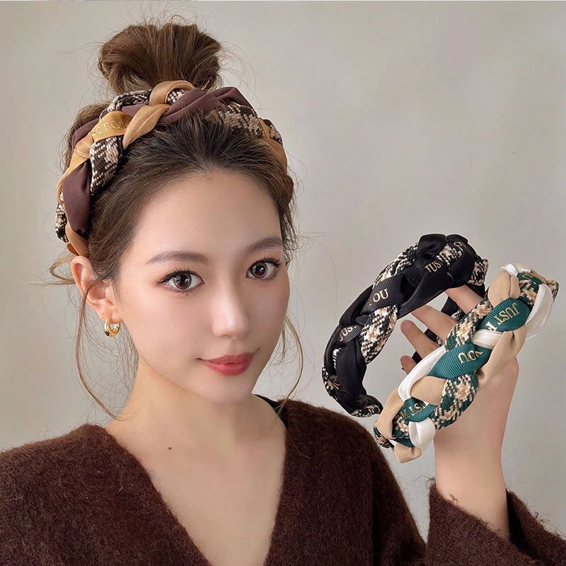 复古麻花发箍2025年网红新款高颅顶发卡头饰女韩国高级感压发头箍