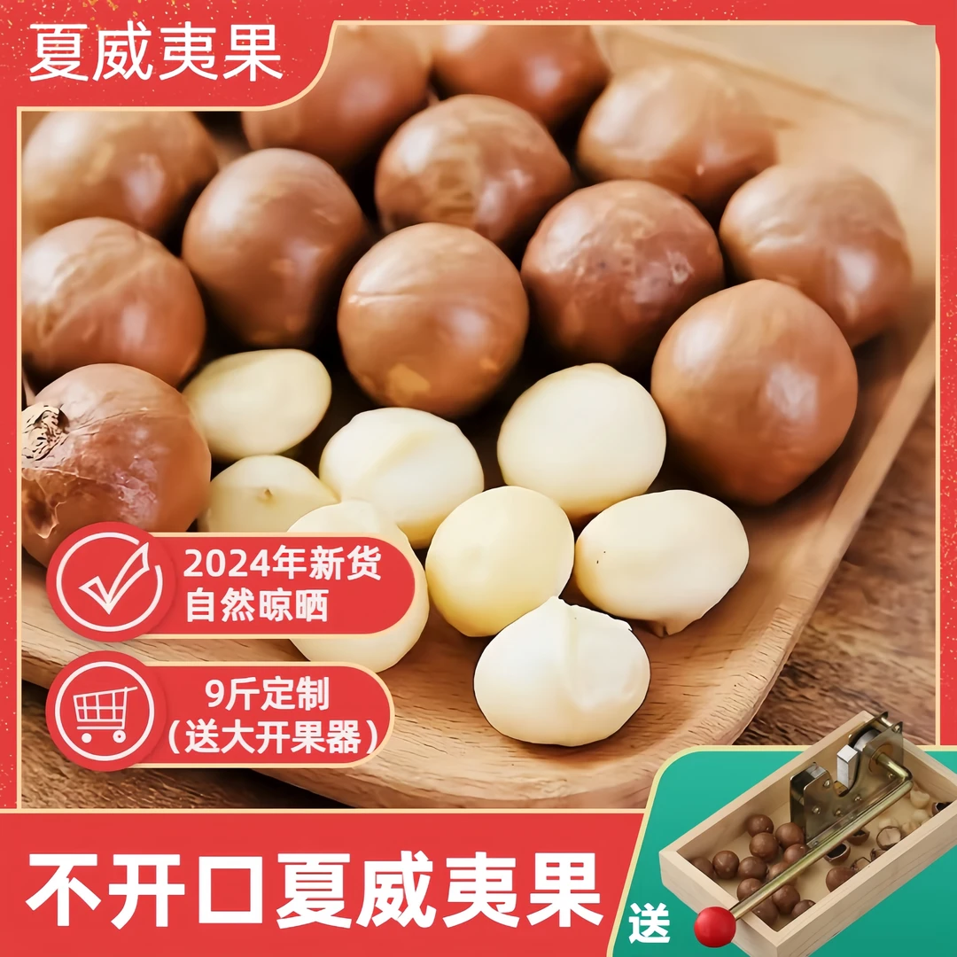 【自然晾晒原味生果】9斤定制送大开果器不开口夏威夷果晾晒生果