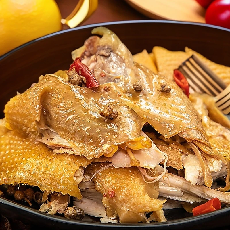 整只椒麻鸡整只800-1000g即食河南熟食加热手撕花椒鸡麻辣鸡