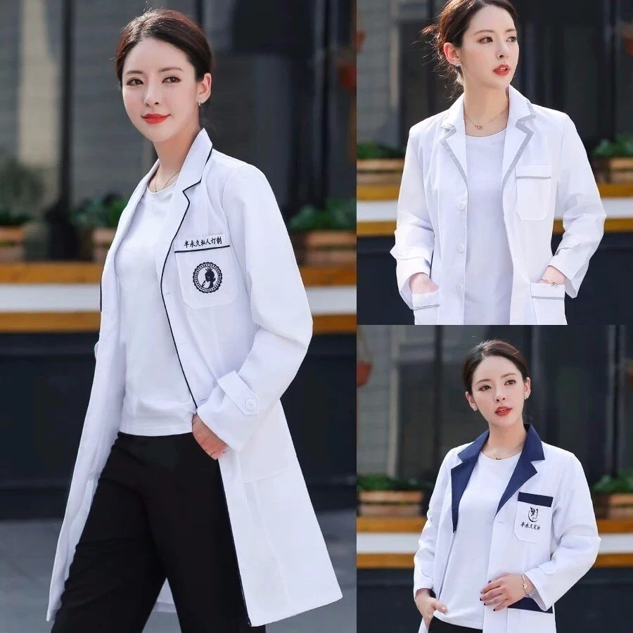 美容院美容师纹绣师皮肤管理工作服定制薄款女短袖女医生服春夏