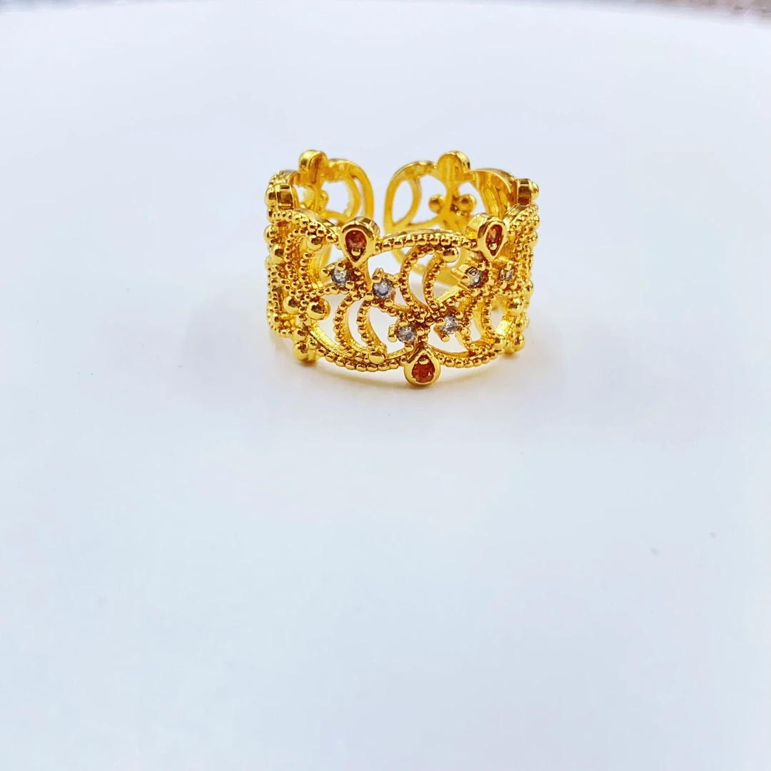 655 时尚镂空宽版开口戒指多样性发货