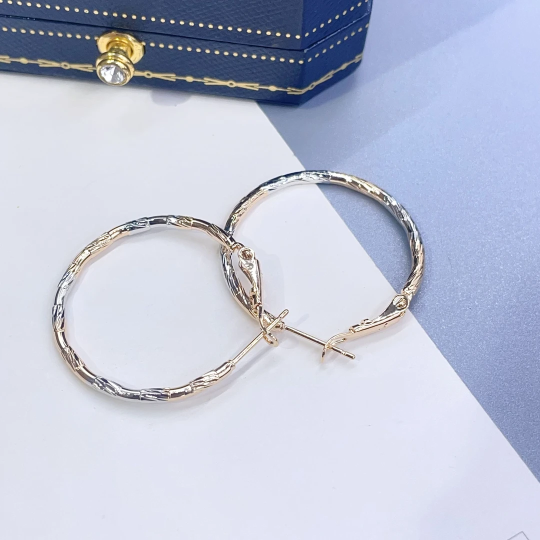 耳饰 意式双色大耳圈多样性发货-311