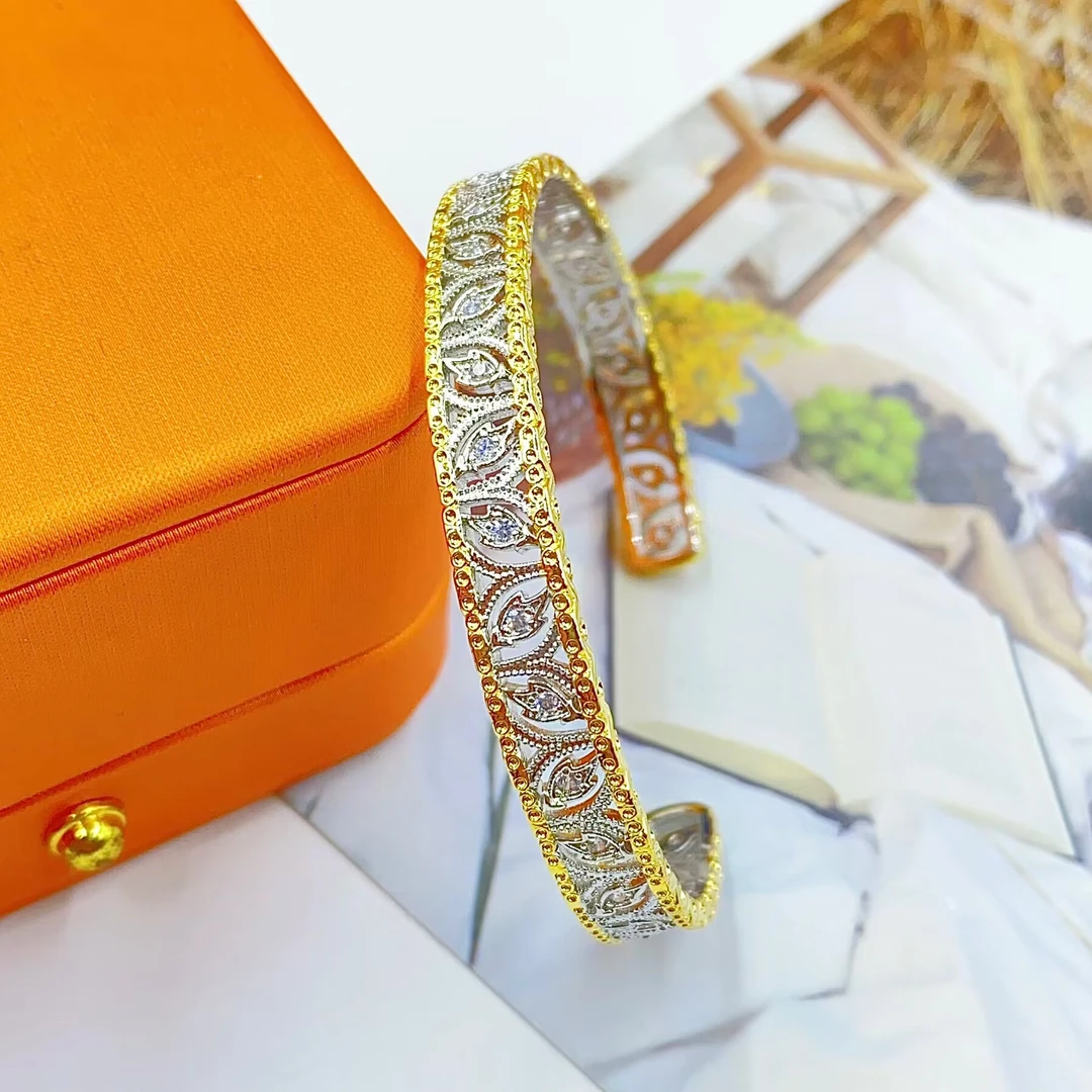 3011  高配版双色镂空开口手镯