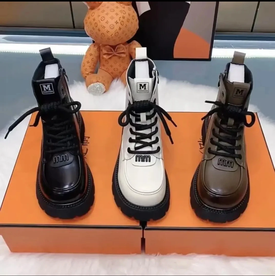 (断码特价)厚底加绒马丁靴6603