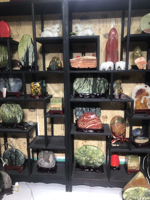 《直播间付米链接》一物一拍，天然奇石原石手把玩办公室博古架摆件