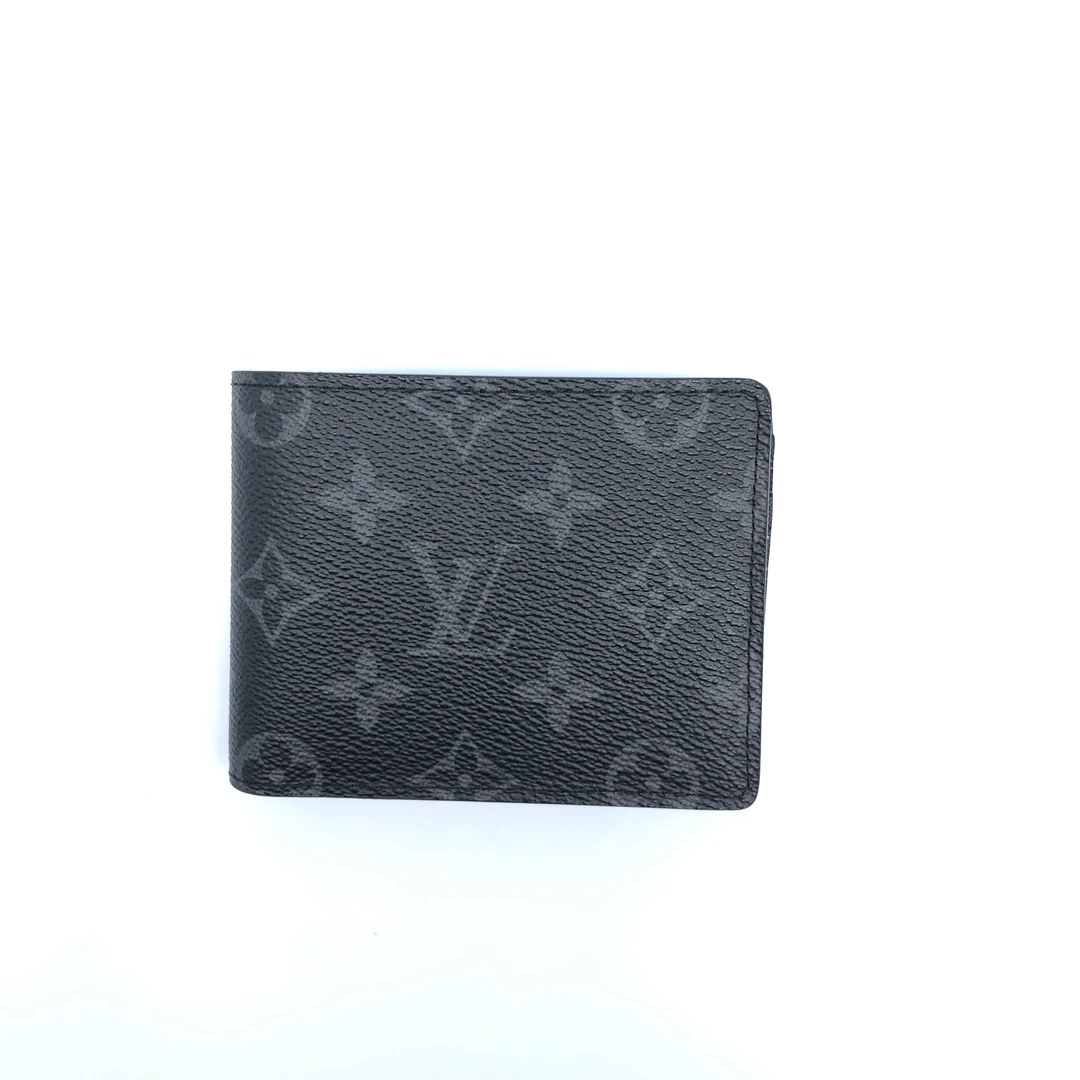 95新 LouisVuitton/路易威登 黑花对折钱包/3825号男士时尚百搭