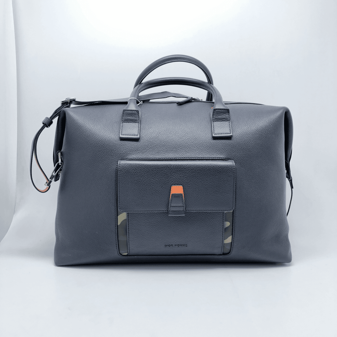 95新 DIOR/迪奥 藏蓝色荔枝纹旅行袋/1135号男款时尚