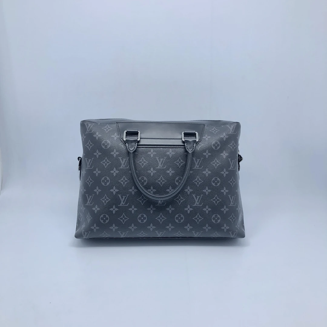 99新 LouisVuitton/路易威登 黑花手提公文包/3809号98新