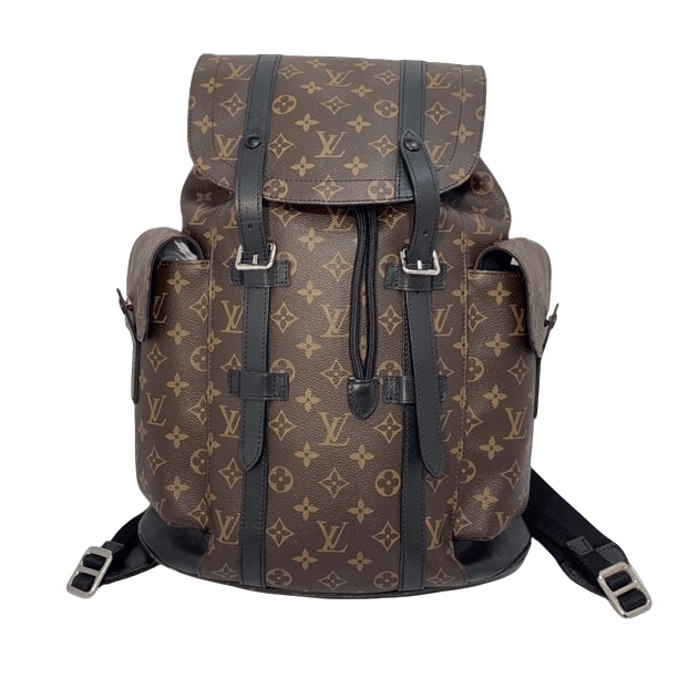 95新 LouisVuitton/路易威登 棕花双扣双肩包/3136号双肩背休闲