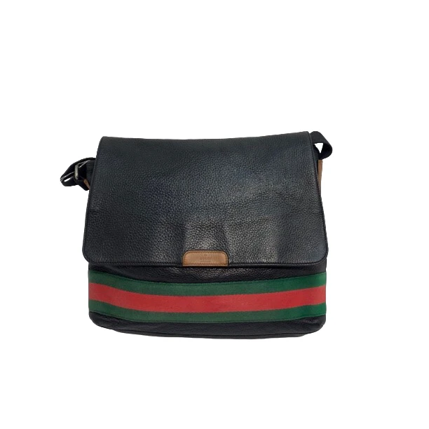 95新 GUCCI/古驰 红绿拼色单肩包/3337号时尚绿色女士经典奢侈