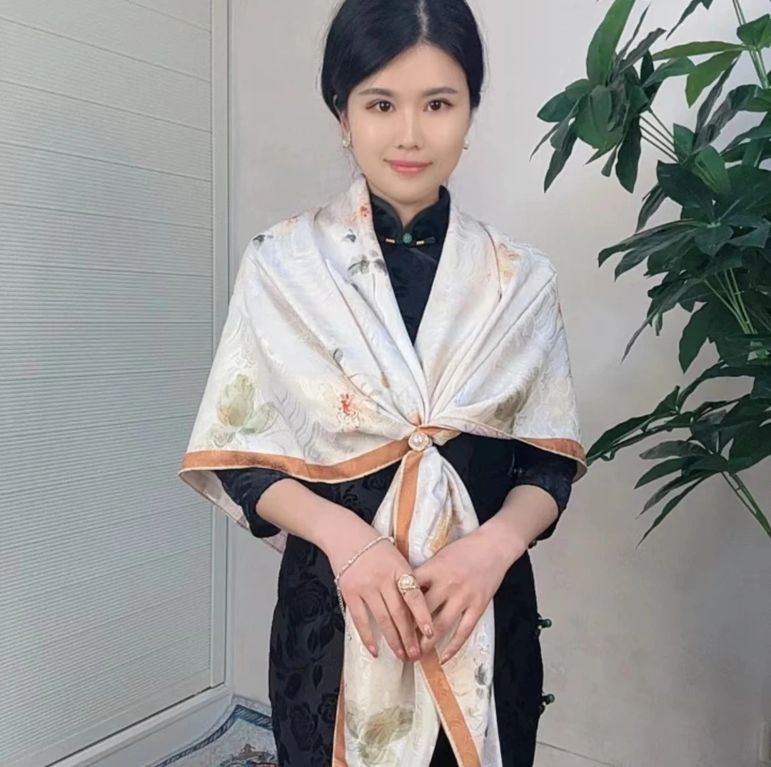 X007【花样年华】140*140香云花萝大气女士双面