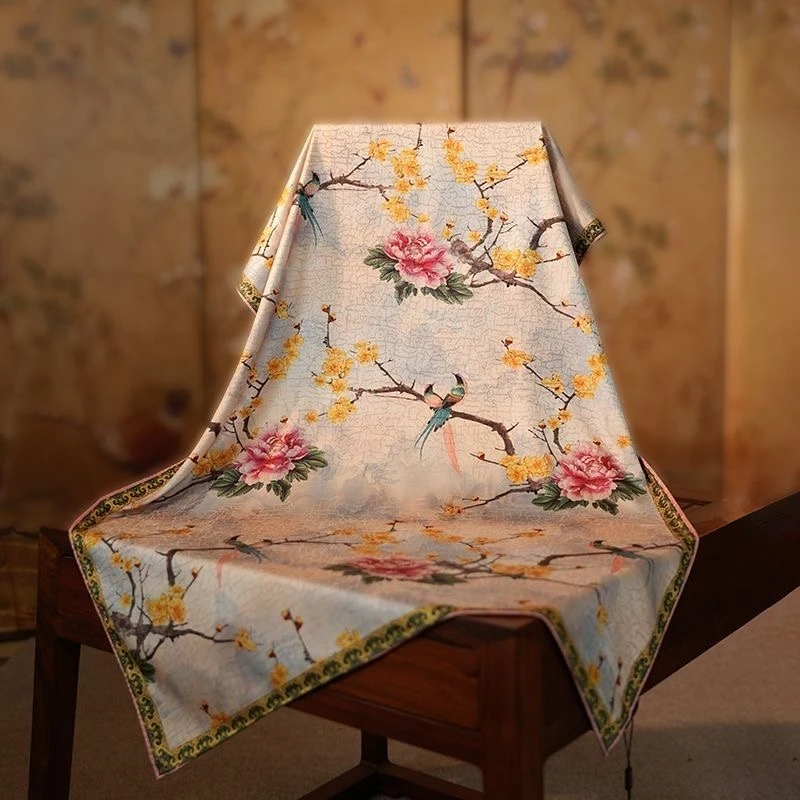 【鸟语花香】70*180香云百搭丝巾大气双层百变网红春秋时尚