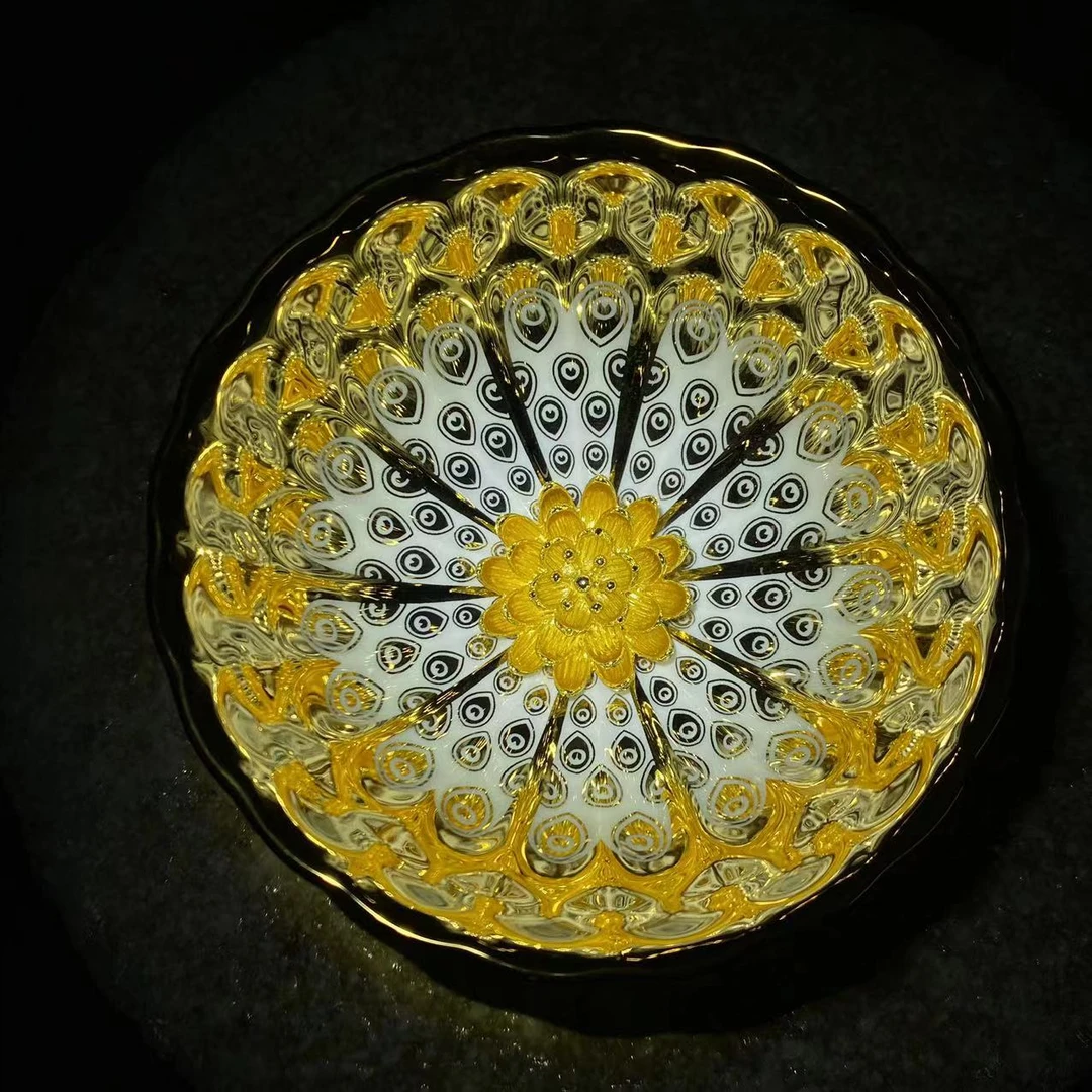 a闪购商品】金玉满堂莲花杯 精美无暇 茶器 茶杯 主人杯 A（无礼盒）