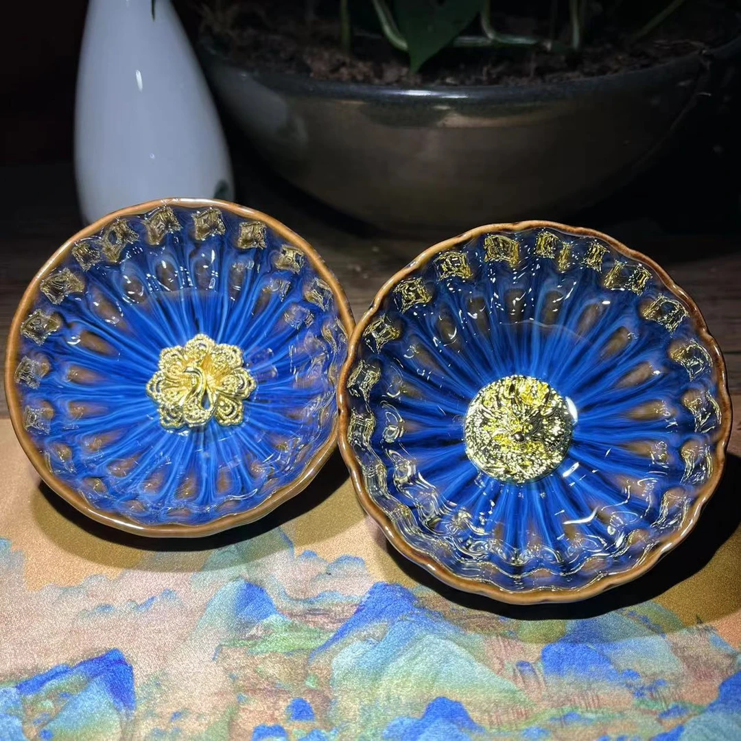 F【闪购商品】深海龙凤对杯 茶器 茶杯 主人杯 A（无礼盒）