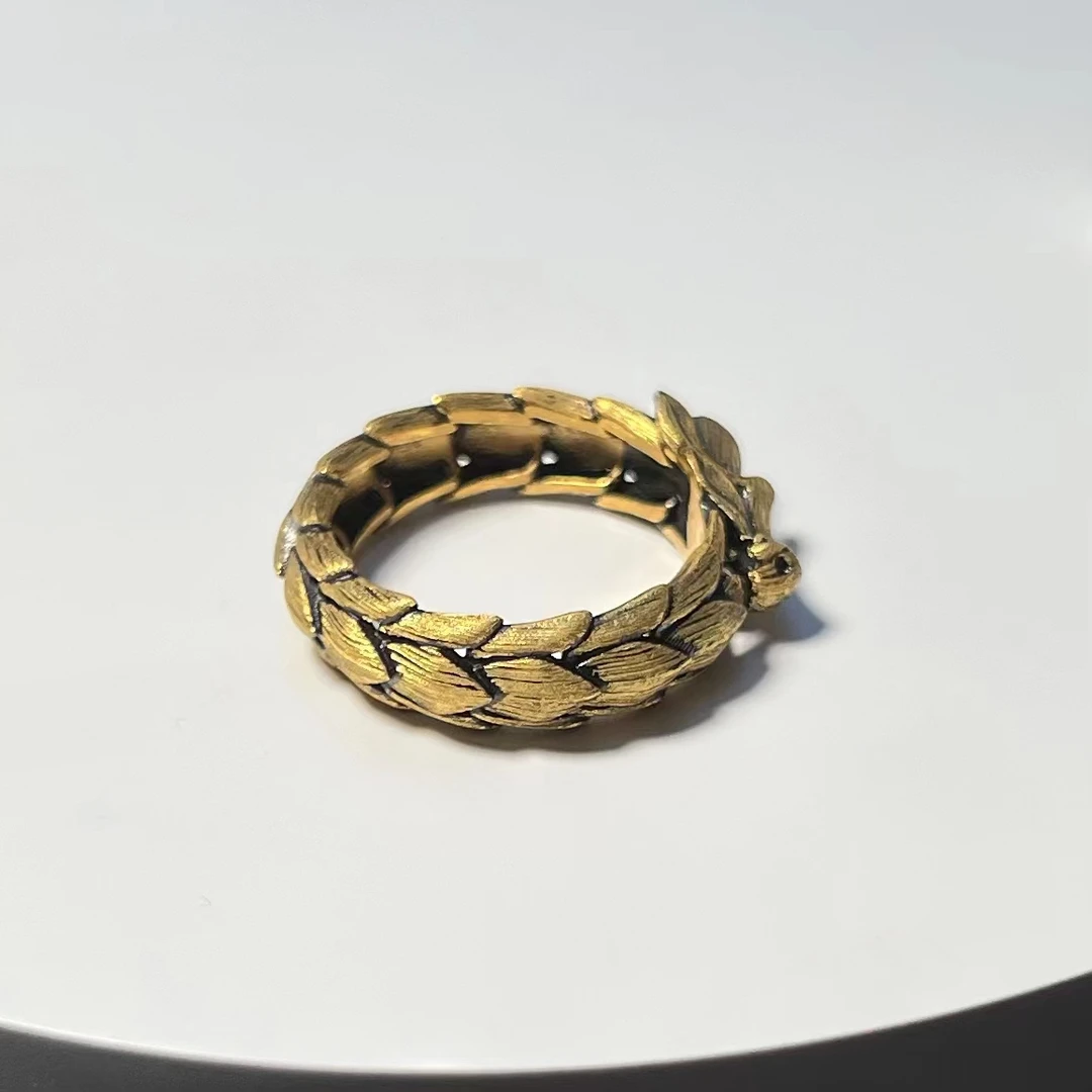 【足金999厚重龙戒】黑金戒指#精品黑金黄金工艺#