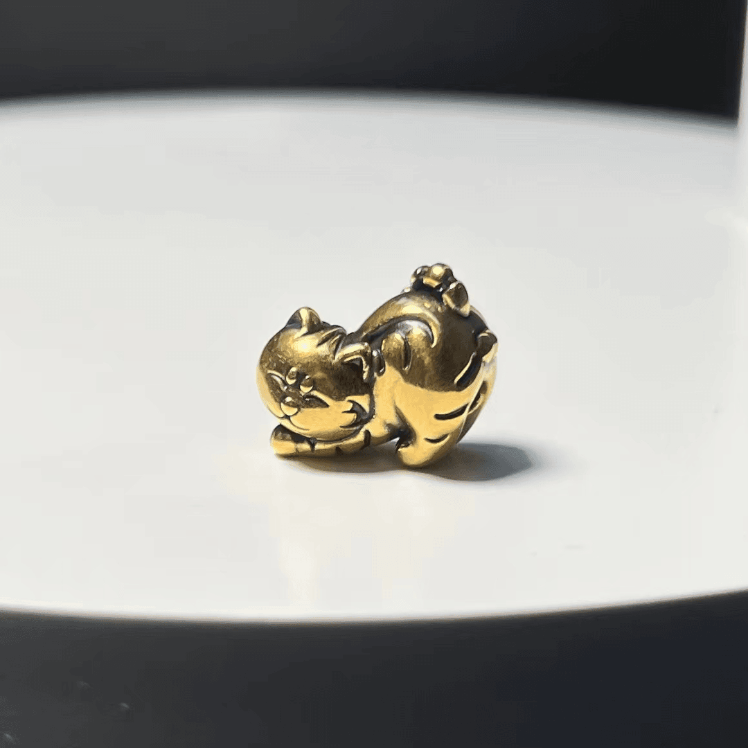 【足金999猫手串】黑金手串#精品黑金工艺#手工时尚金色黄色镶嵌