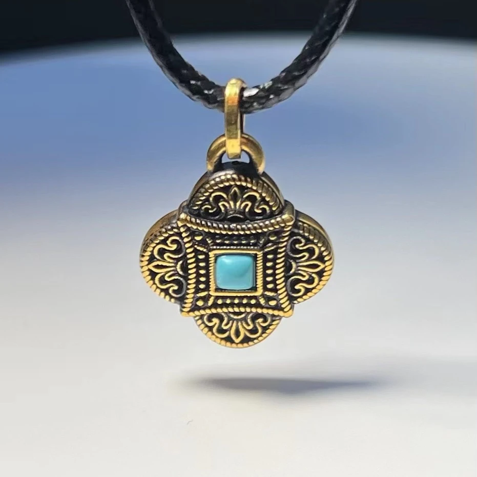 【足金999拜占庭】黑金吊坠（不带链）#精品硬金工艺#手工蓝色时尚