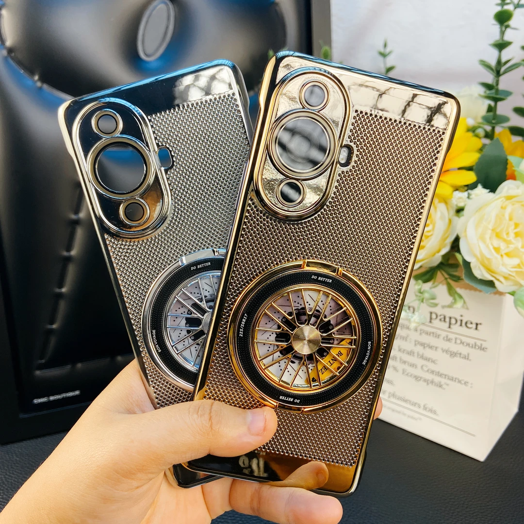 解压陀螺支架适用华为nova11电镀网格散热壳带镜头膜防摔