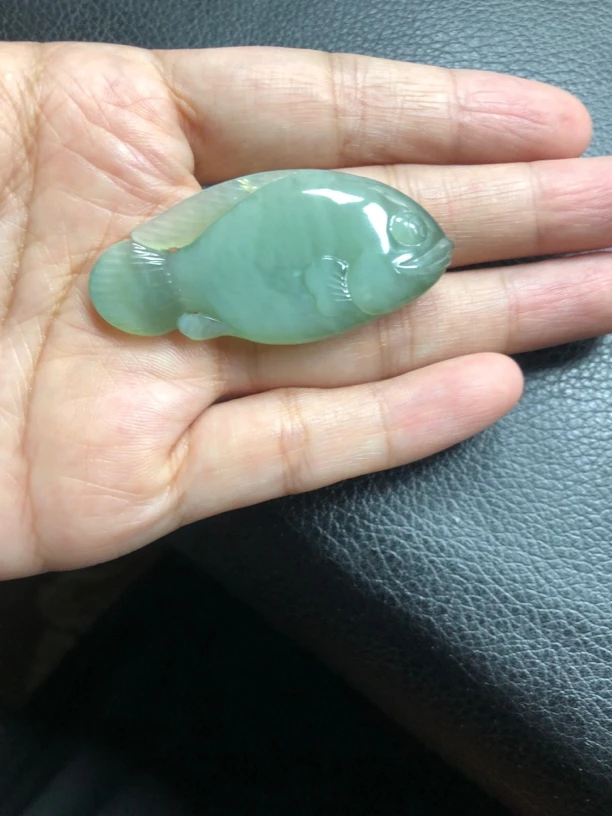 和田玉碧玉粉青鱼