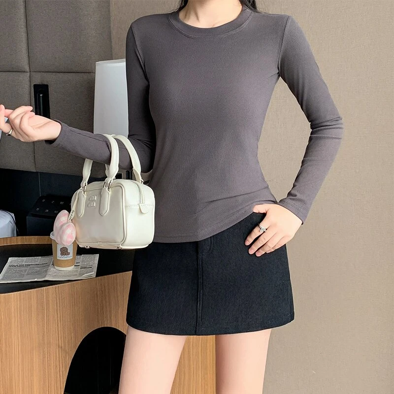加肥加大时尚百搭高弹显瘦打底衫