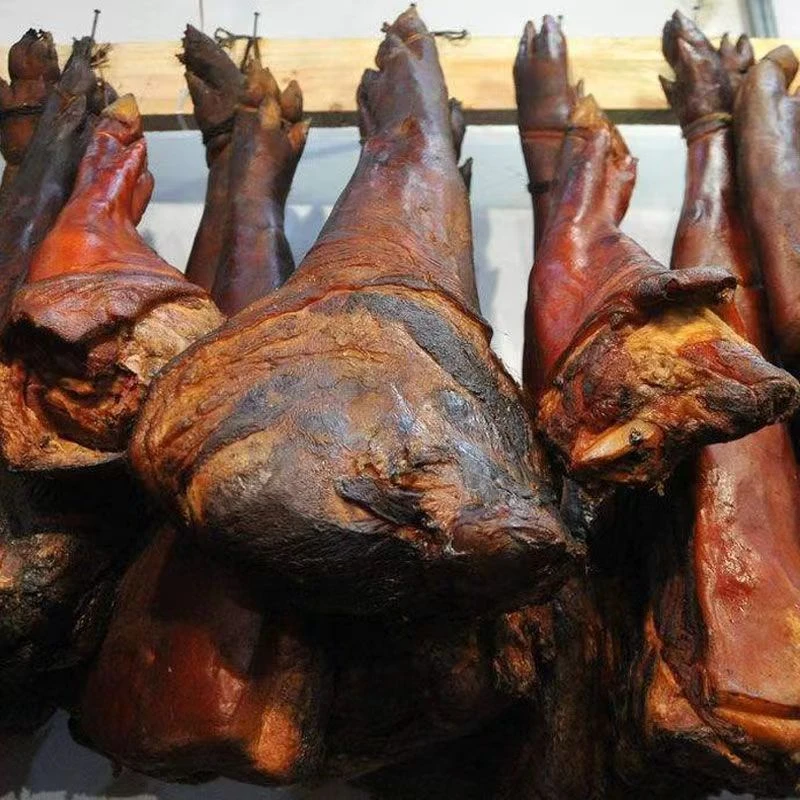 贵州毕节烟熏腊猪脚腊猪蹄䠙腊猪脚火锅店批发